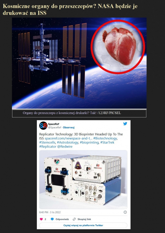 Kosmiczne organy do przeszczepów NASA będzie je drukować na ISS.jpg