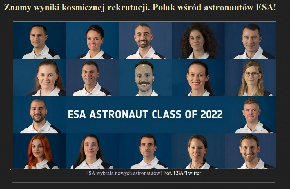 Znamy wyniki kosmicznej rekrutacji. Polak wśród astronautów ESA!.jpg