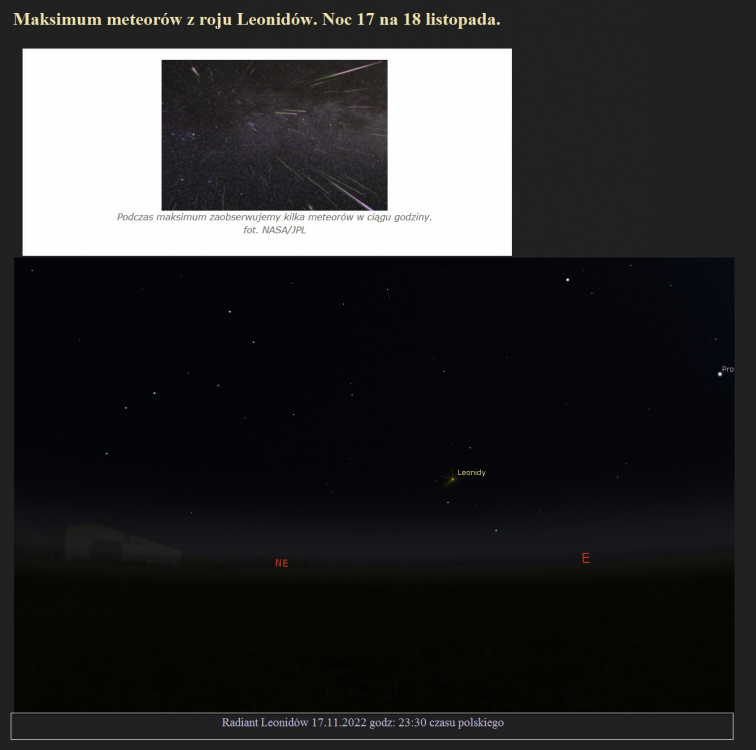 Maksimum meteorów z roju Leonidów. Noc 17 na 18 listopada..jpg