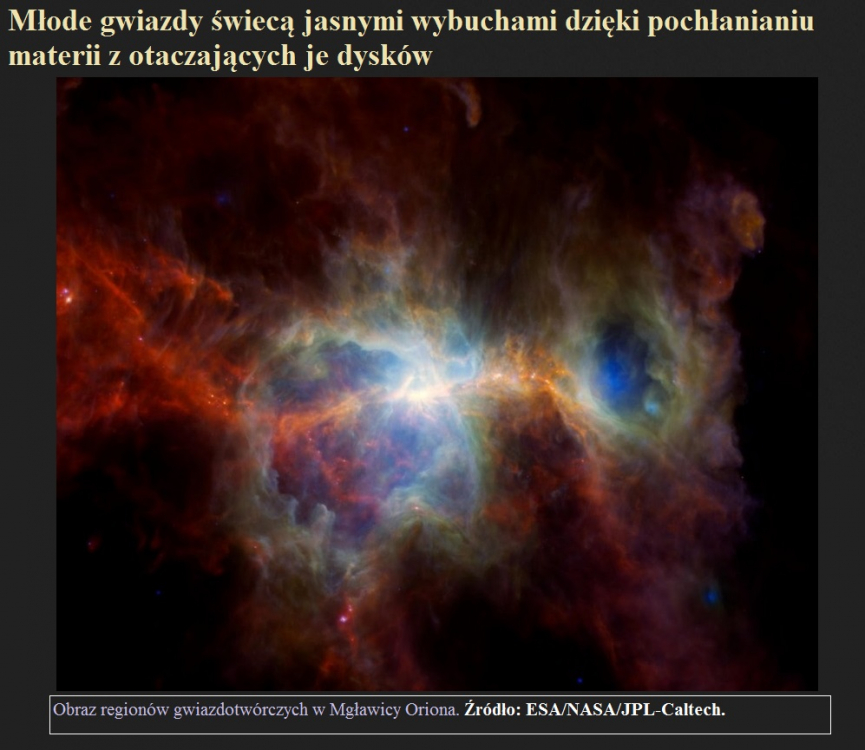 Młode gwiazdy świecą jasnymi wybuchami dzięki pochłanianiu materii z otaczających je dysków.jpg