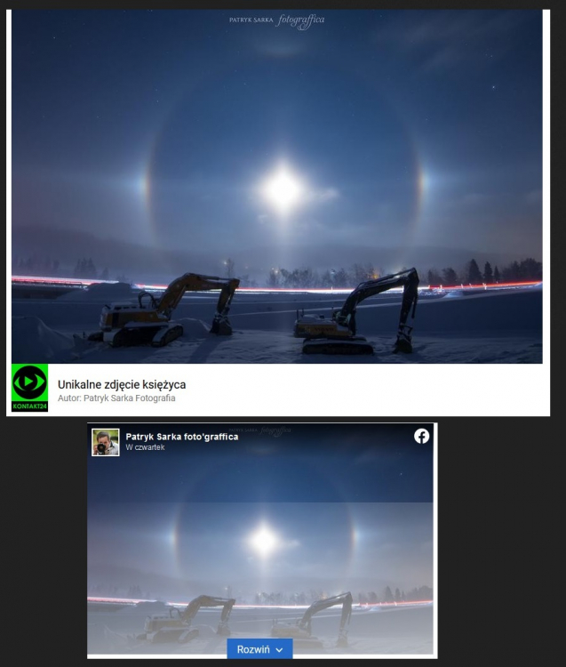 Kilka różnych zjawisk optycznych na jednej fotografii Księżyca. Czegoś takiego nie spotkałem do tej pory2.jpg