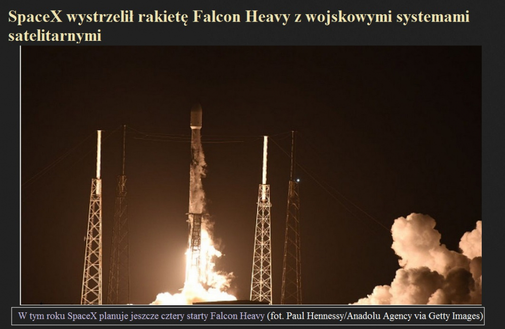SpaceX wystrzelił rakietę Falcon Heavy z wojskowymi systemami satelitarnymi.jpg