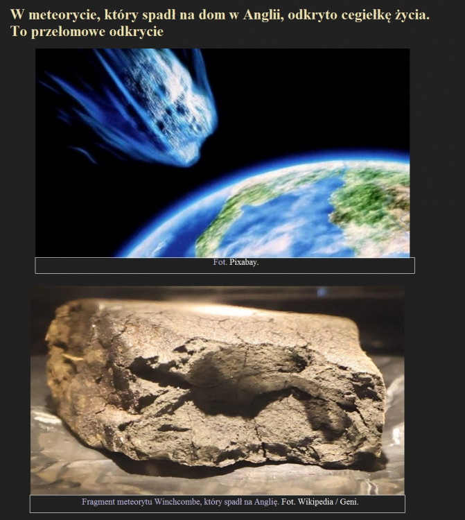 W meteorycie, który spadł na dom w Anglii, odkryto cegiełkę życia. To przełomowe odkrycie.jpg