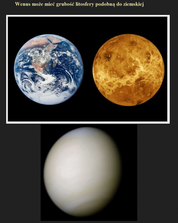 Wenus może mieć grubość litosfery podobną do ziemskiej.jpg