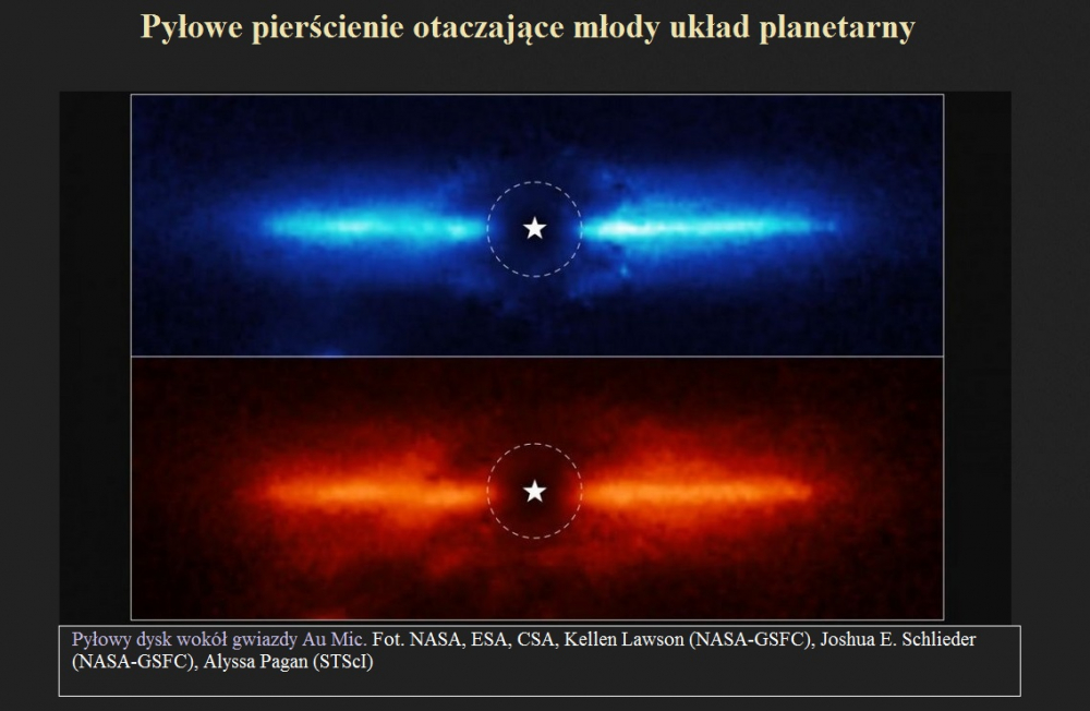 Pyłowe pierścienie otaczające młody układ planetarny.jpg