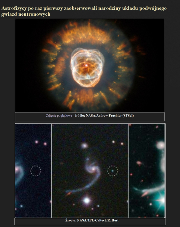 Astrofizycy po raz pierwszy zaobserwowali narodziny układu podwójnego gwiazd neutronowych.jpg