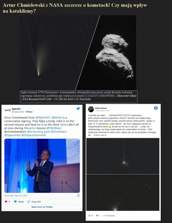 Artur Chmielewski z NASA szczerze o kometach! Czy mają wpływ na kataklizmy.jpg