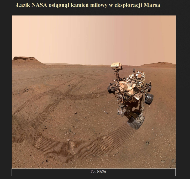 Łazik NASA osiągnął kamień milowy w eksploracji Marsa.jpg