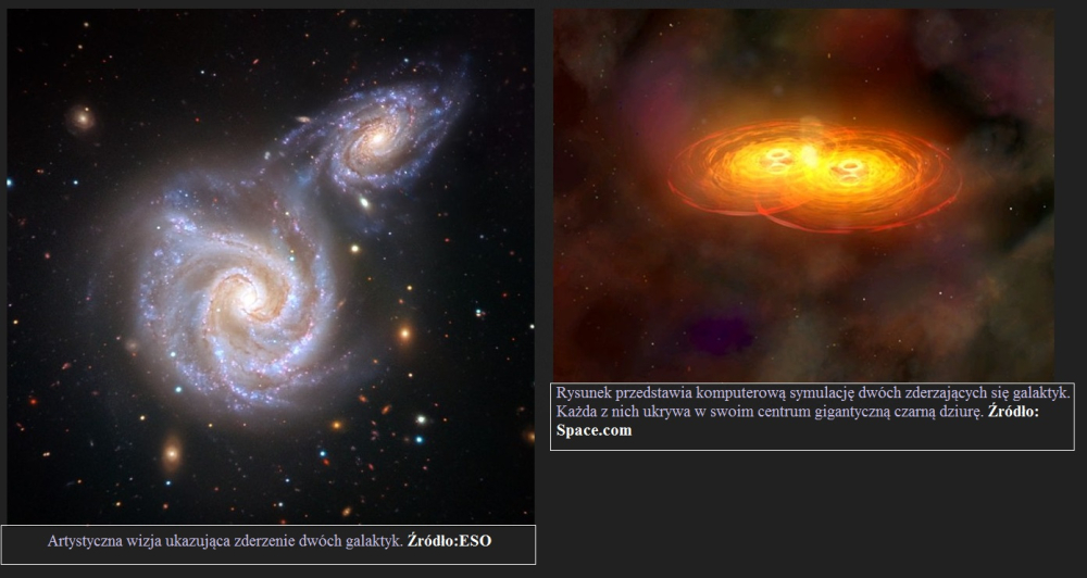 Zderzenia galaktyk źródłem materii dla czarnych dziur2.jpg