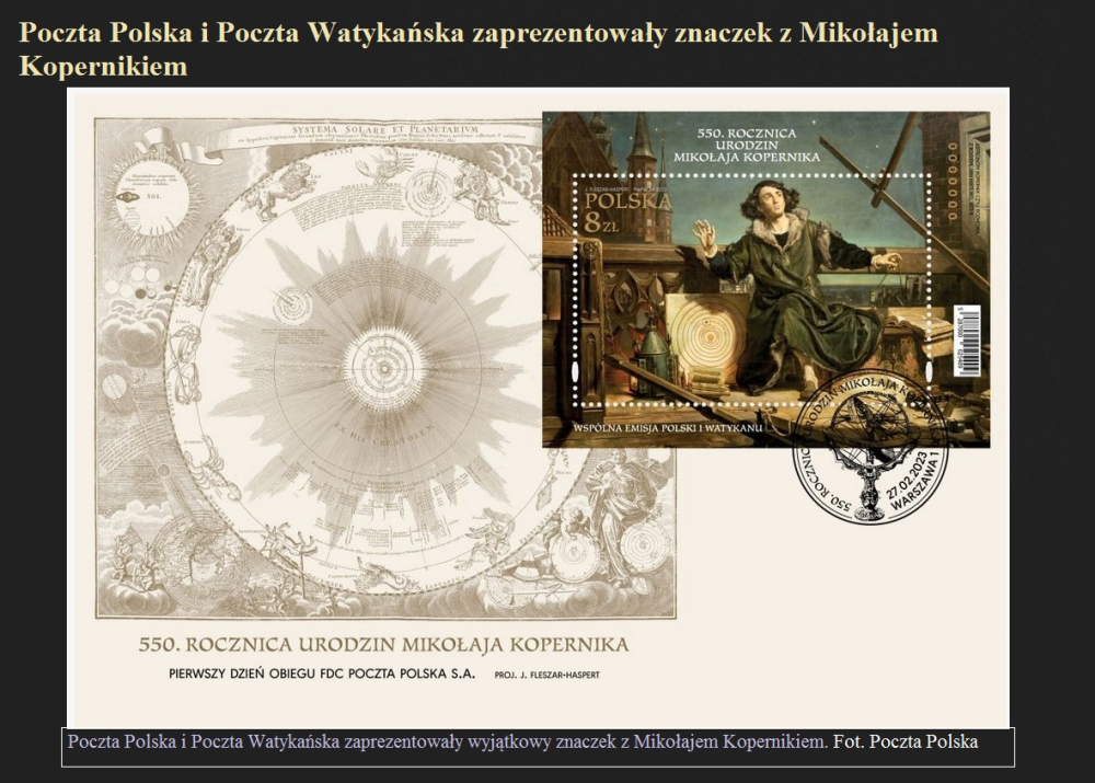 Poczta Polska i Poczta Watykańska zaprezentowały znaczek z Mikołajem Kopernikiem.jpg