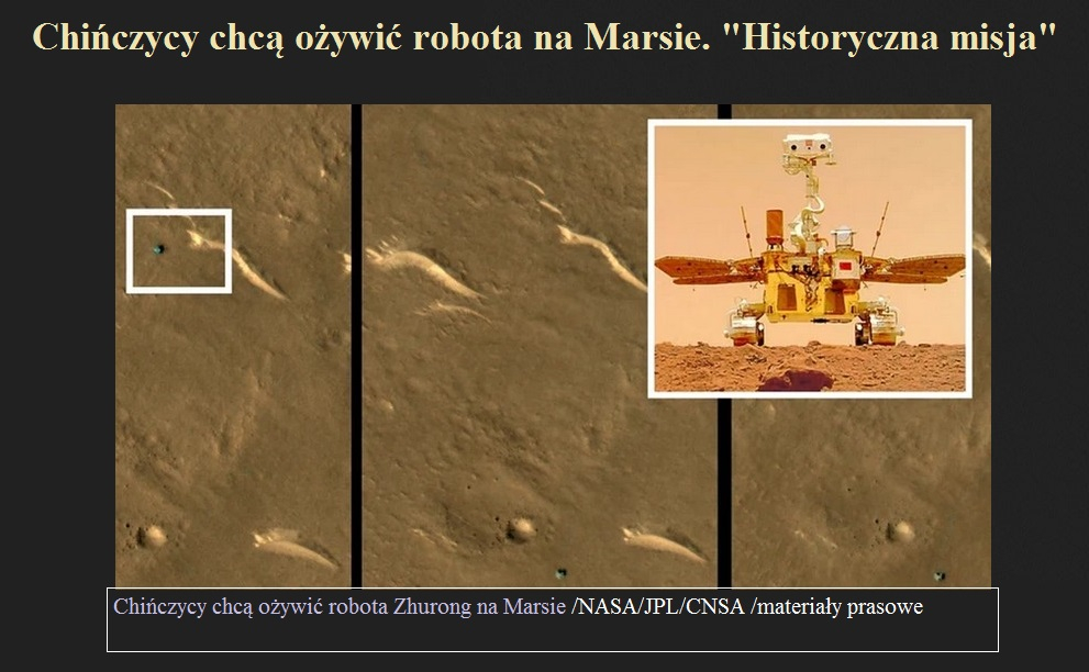 Chińczycy chcą ożywić robota na Marsie.Historyczna misja.jpg
