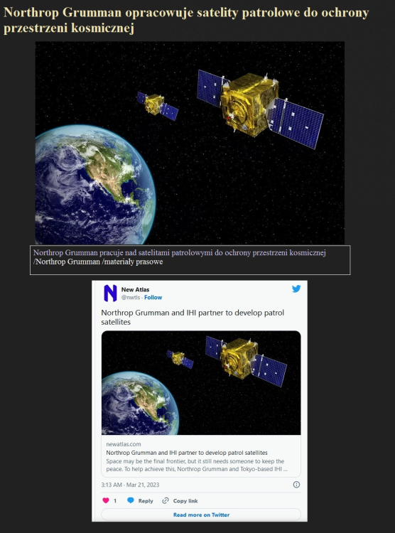 Northrop Grumman opracowuje satelity patrolowe do ochrony przestrzeni kosmicznej.jpg