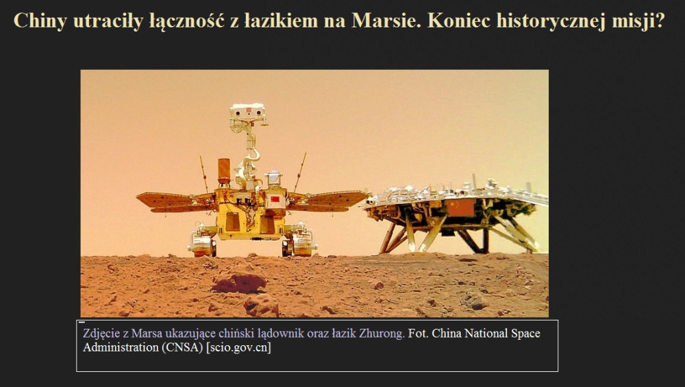 Chiny utraciły łączność z łazikiem na Marsie. Koniec historycznej misji.jpg