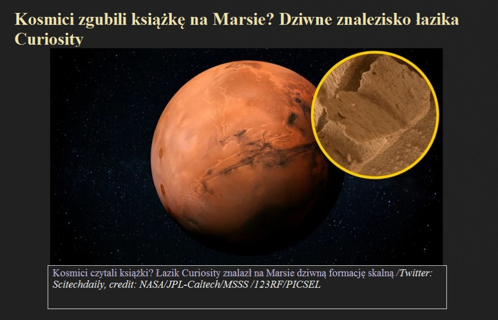 Kosmici zgubili książkę na Marsie Dziwne znalezisko łazika Curiosity.jpg
