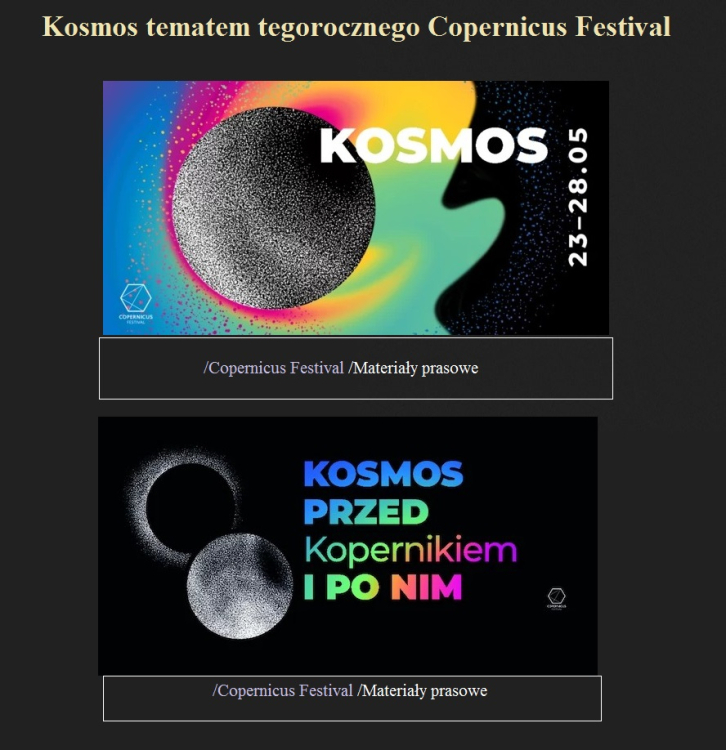 Kosmos tematem tegorocznego Copernicus Festival.jpg
