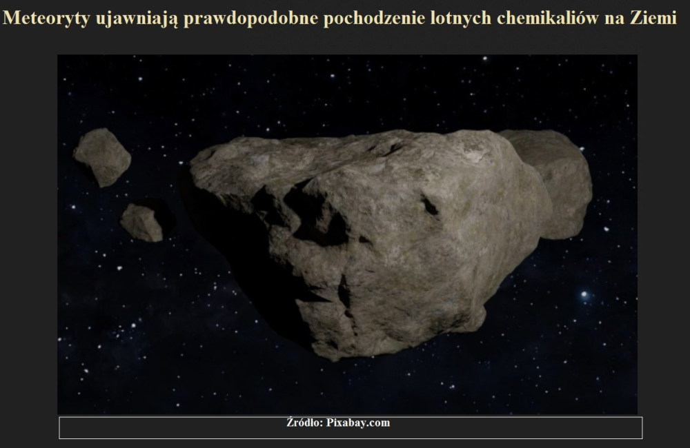 Meteoryty ujawniają prawdopodobne pochodzenie lotnych chemikaliów na Ziemi.jpg