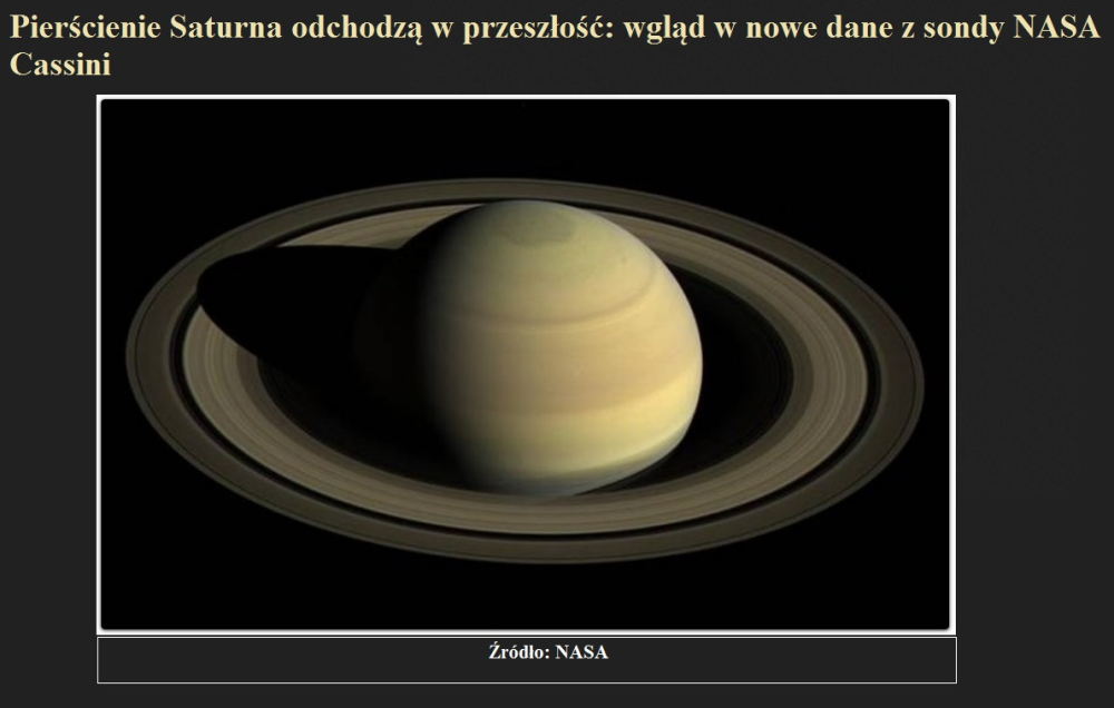 Pierścienie Saturna odchodzą w przeszłość wgląd w nowe dane z sondy NASA Cassini.jpg
