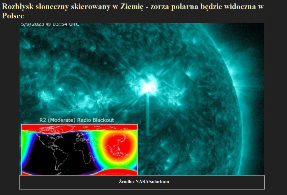 Rozbłysk słoneczny skierowany w Ziemię - zorza polarna będzie widoczna w Polsce.jpg