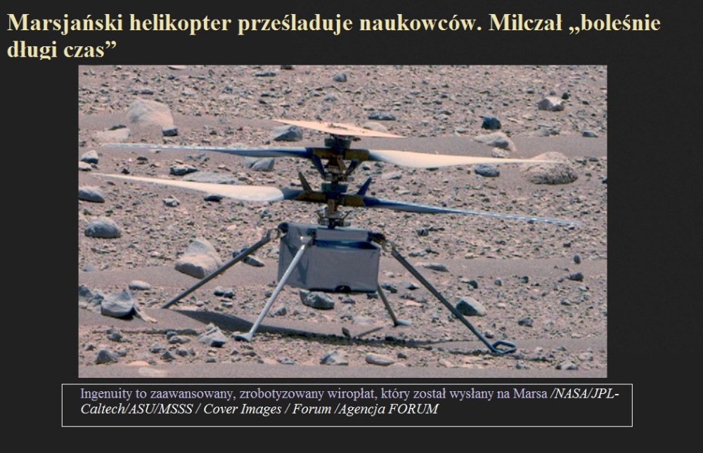 Marsjański helikopter prześladuje naukowców. Milczał boleśnie długi czas.jpg
