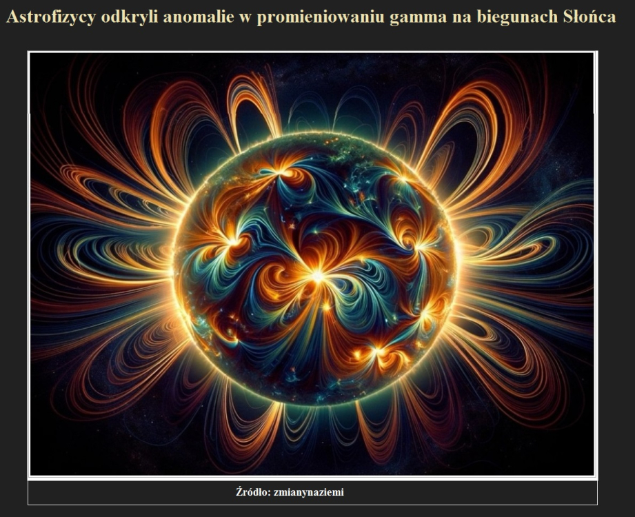 Astrofizycy odkryli anomalie w promieniowaniu gamma na biegunach Słońca.jpg