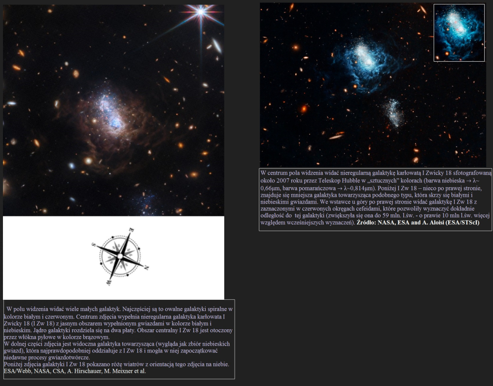 Galaktyka I Zwicky 18 w podczerwonym kadrze JWST2.jpg