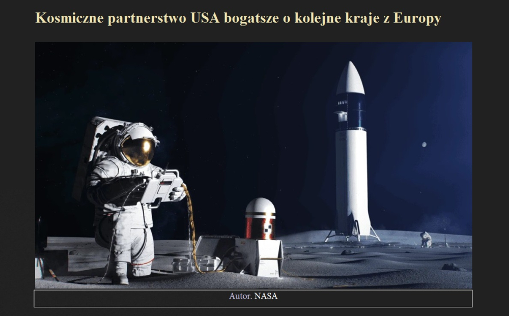 Kosmiczne partnerstwo USA bogatsze o kolejne kraje z Europy.jpg